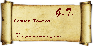 Grauer Tamara névjegykártya